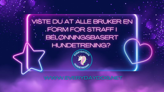 Viste du at alle bruker en form for straff i belønningsbasert hundetrening?