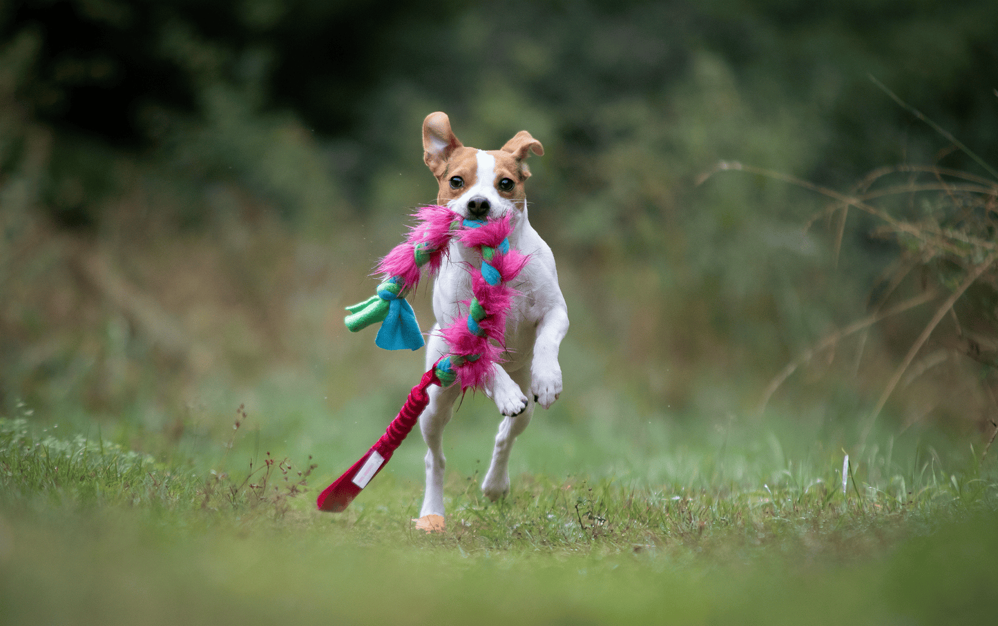 Elastisk fleece og fuskepelsflette M