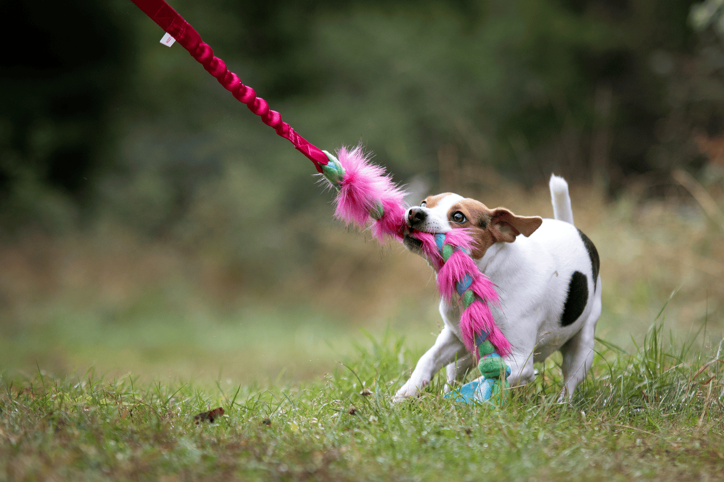 Elastisk fleece og fuskepelsflette M