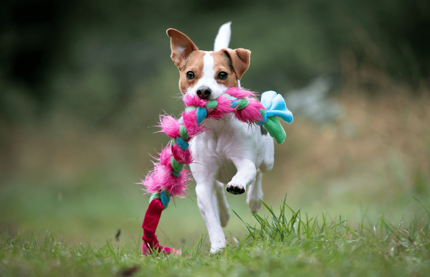 Elastisk fleece og fuskepelsflette M