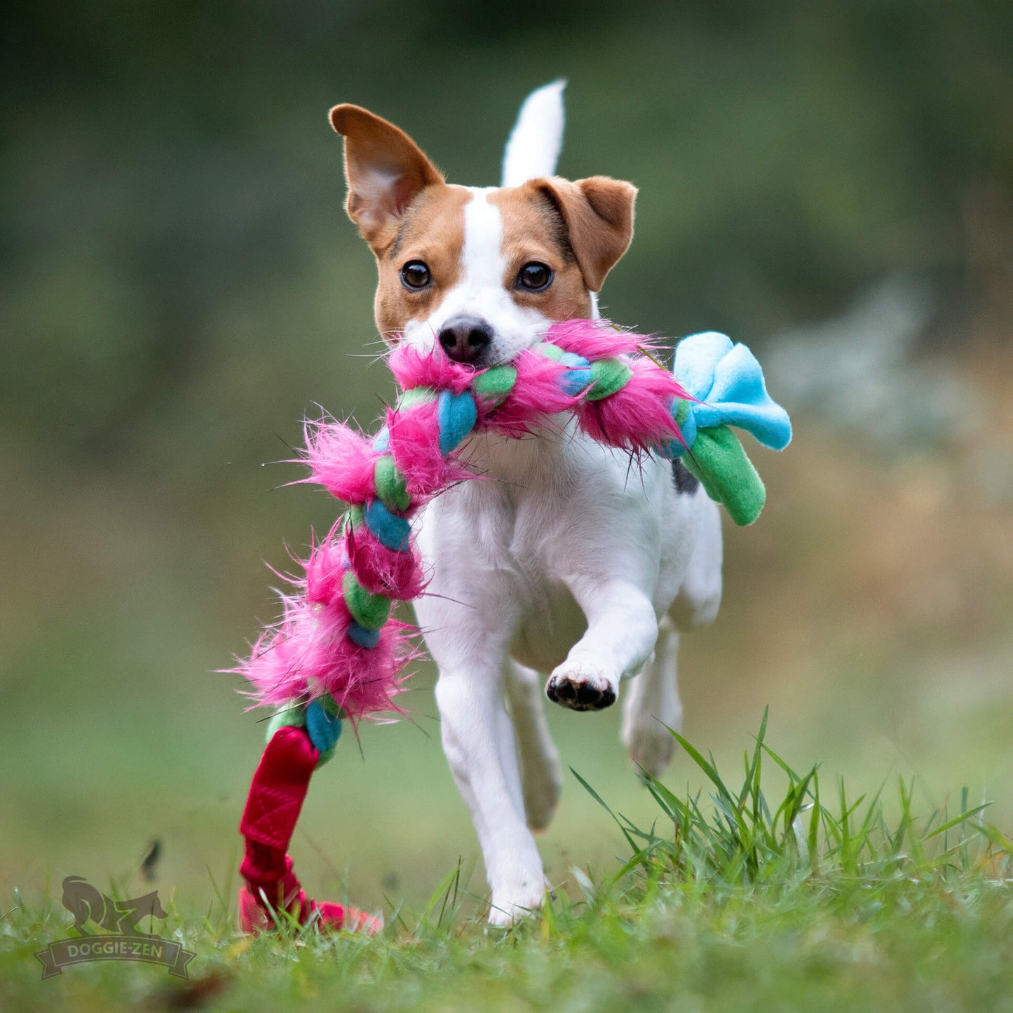 Elastisk fleece og fuskepelsflette M