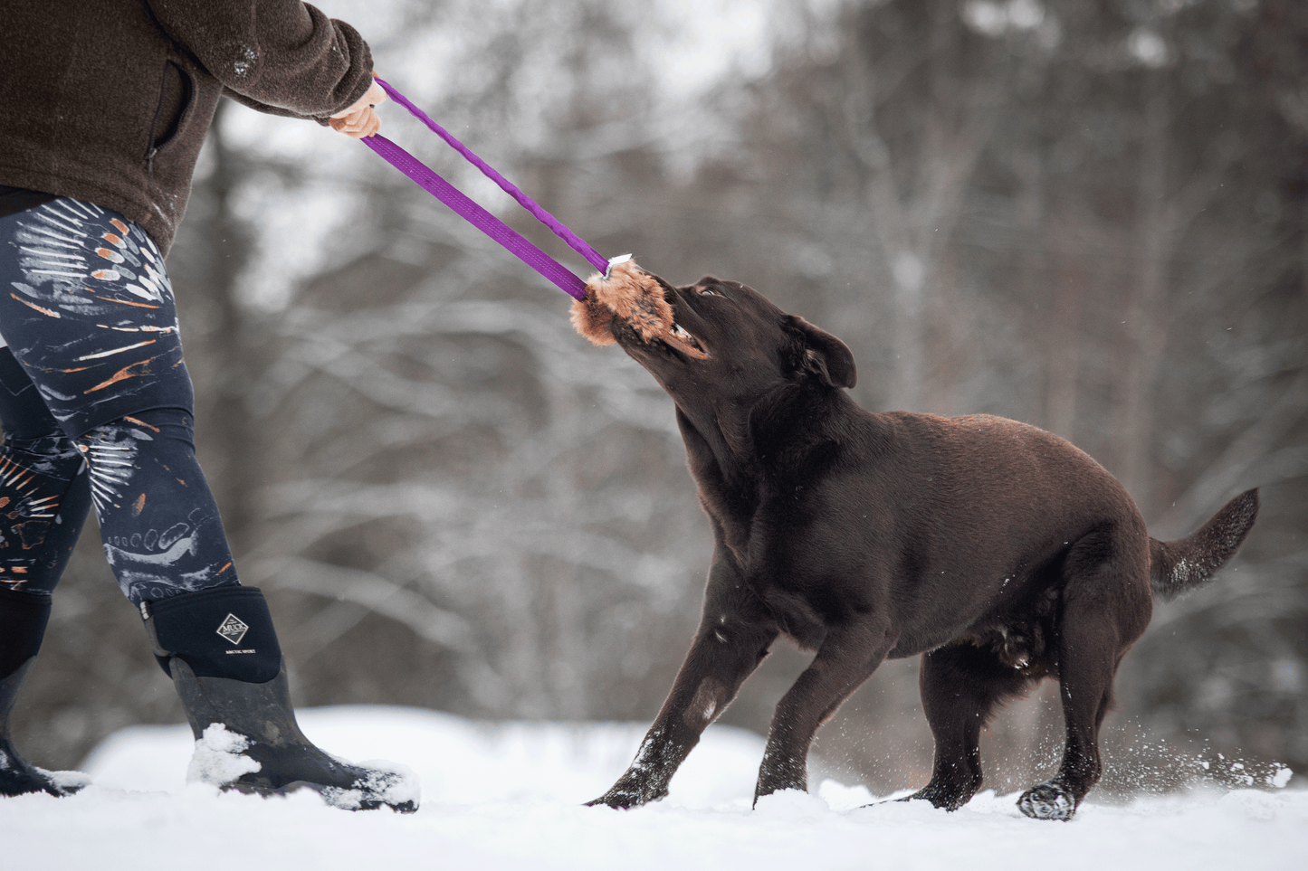 Elastisk ring med kaninskinn