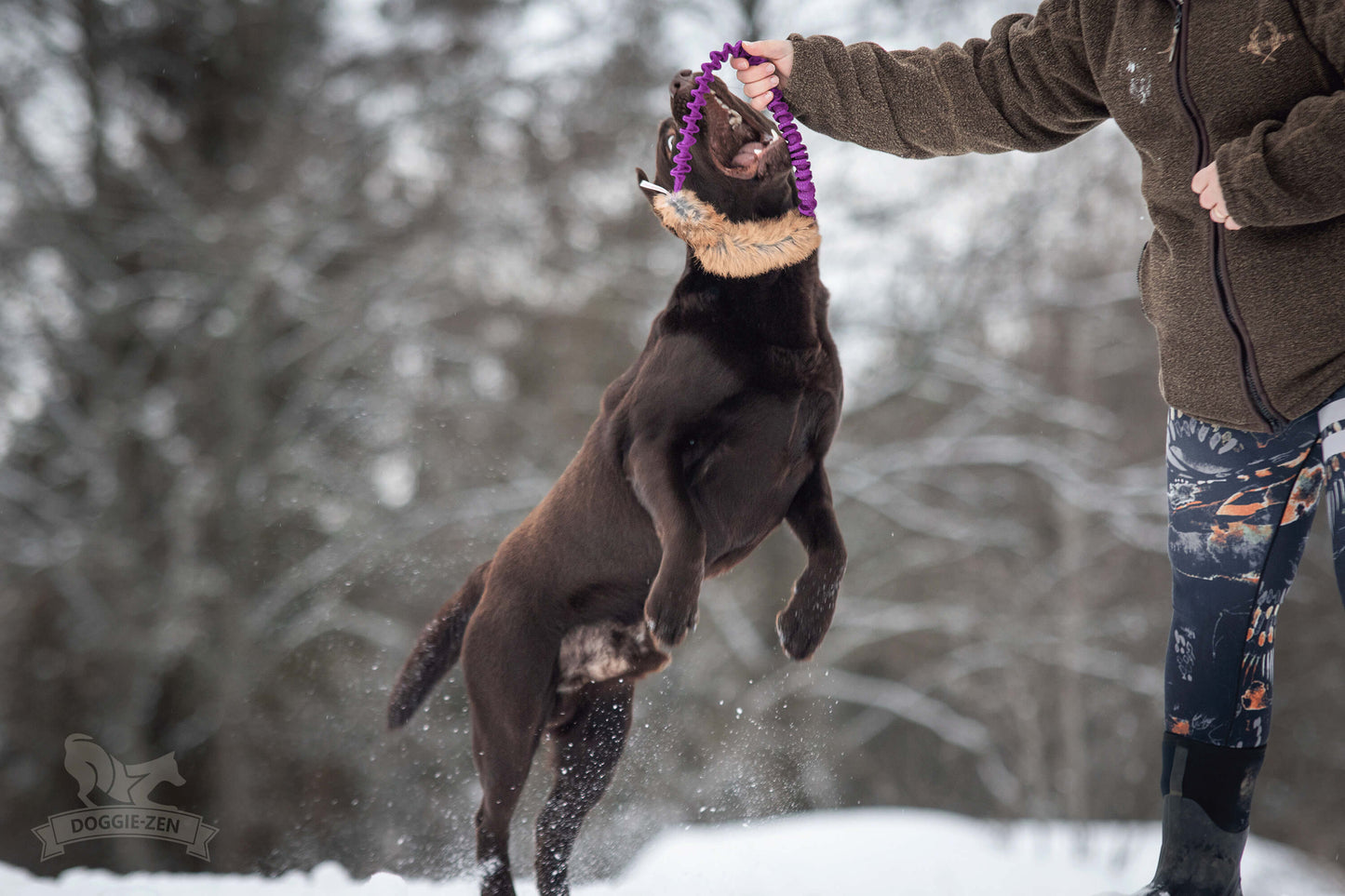 Elastisk ring med kaninskinn