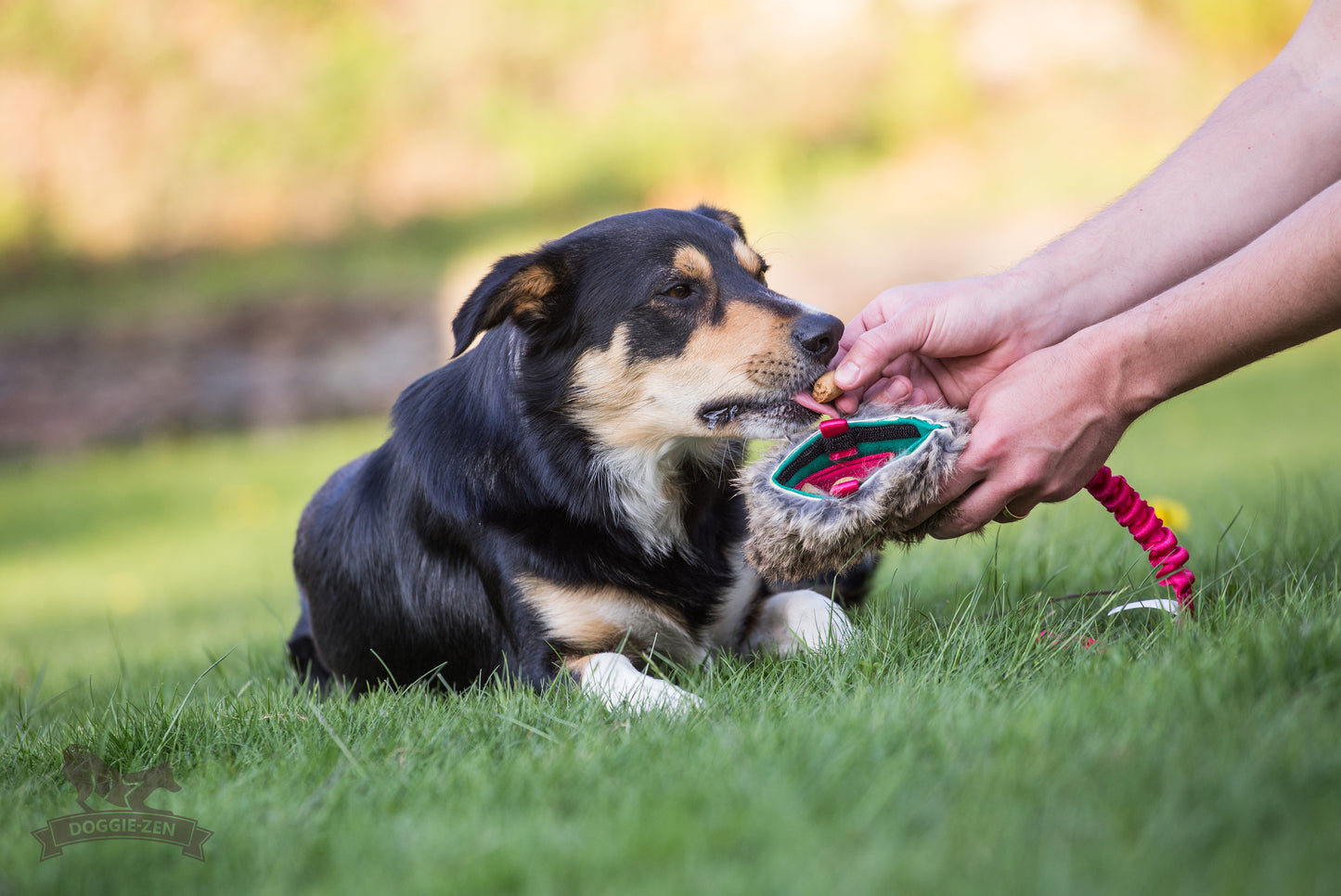 Elastisk belønningskampis med kaninskinn str M
