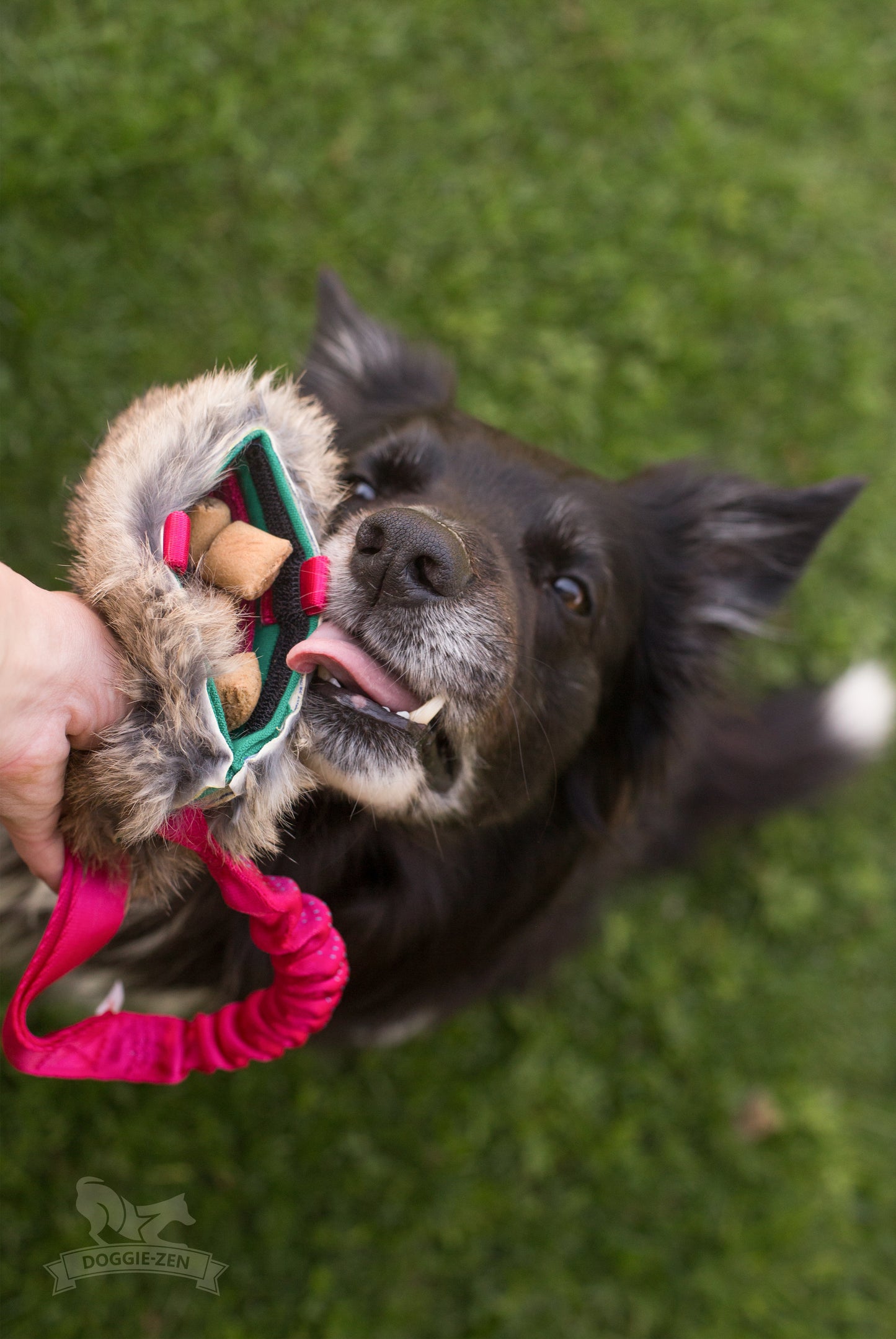 Elastisk belønningskampis med kaninskinn str M