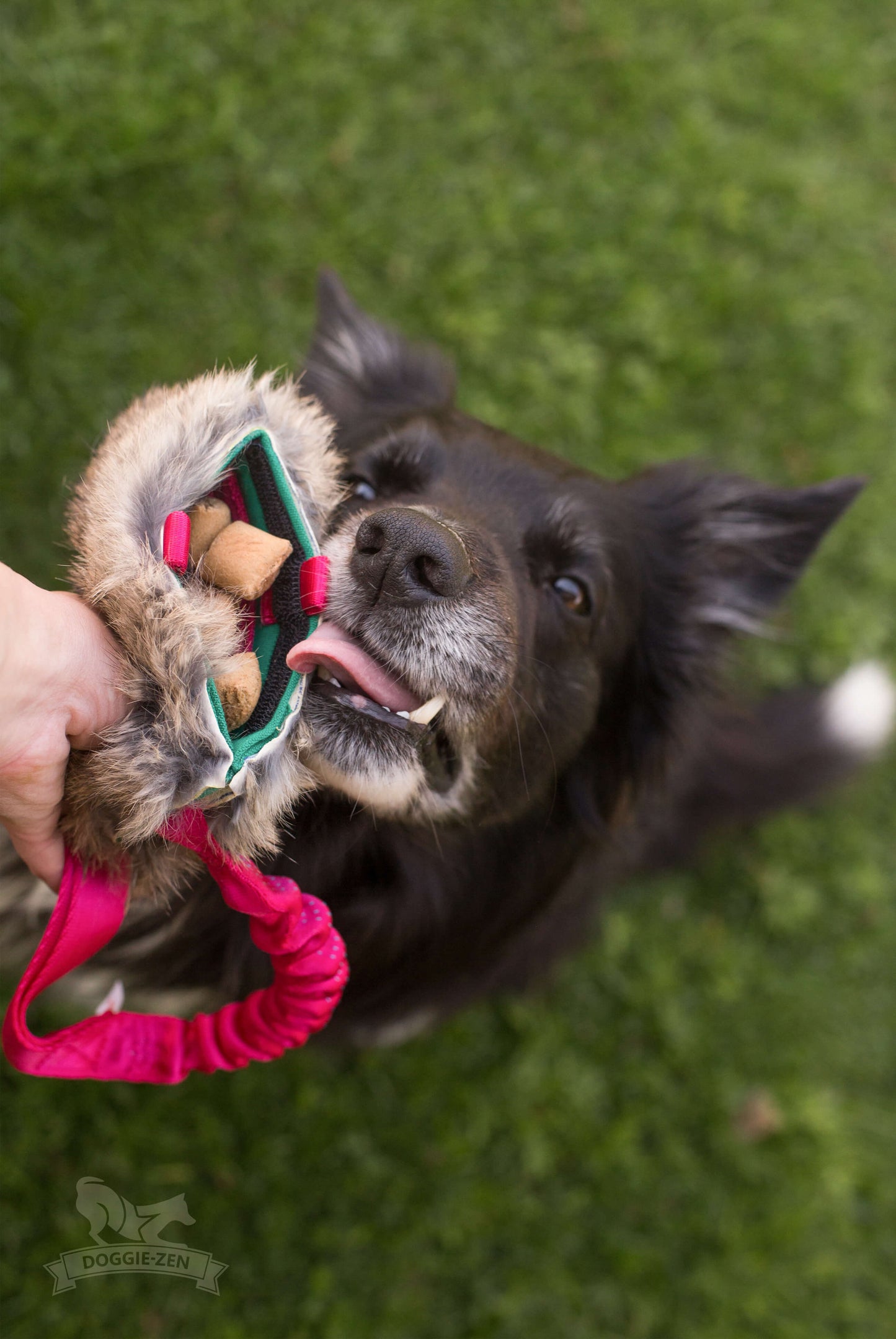 Elastisk belønningskampis med kaninskinn str M